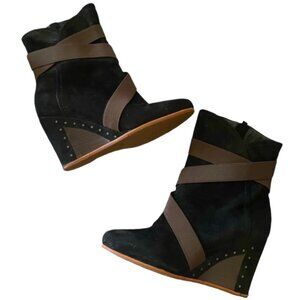 Ugg Taleen Black Suede Wedge Boot 7